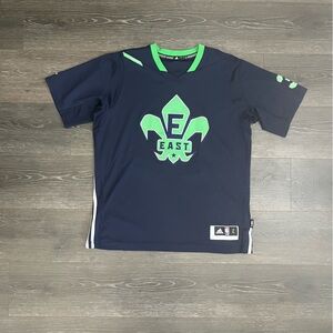 Dwyane Wade 2014 NBA All Star East Adidas Jersey Swingman NOLA Sleeves Men Large